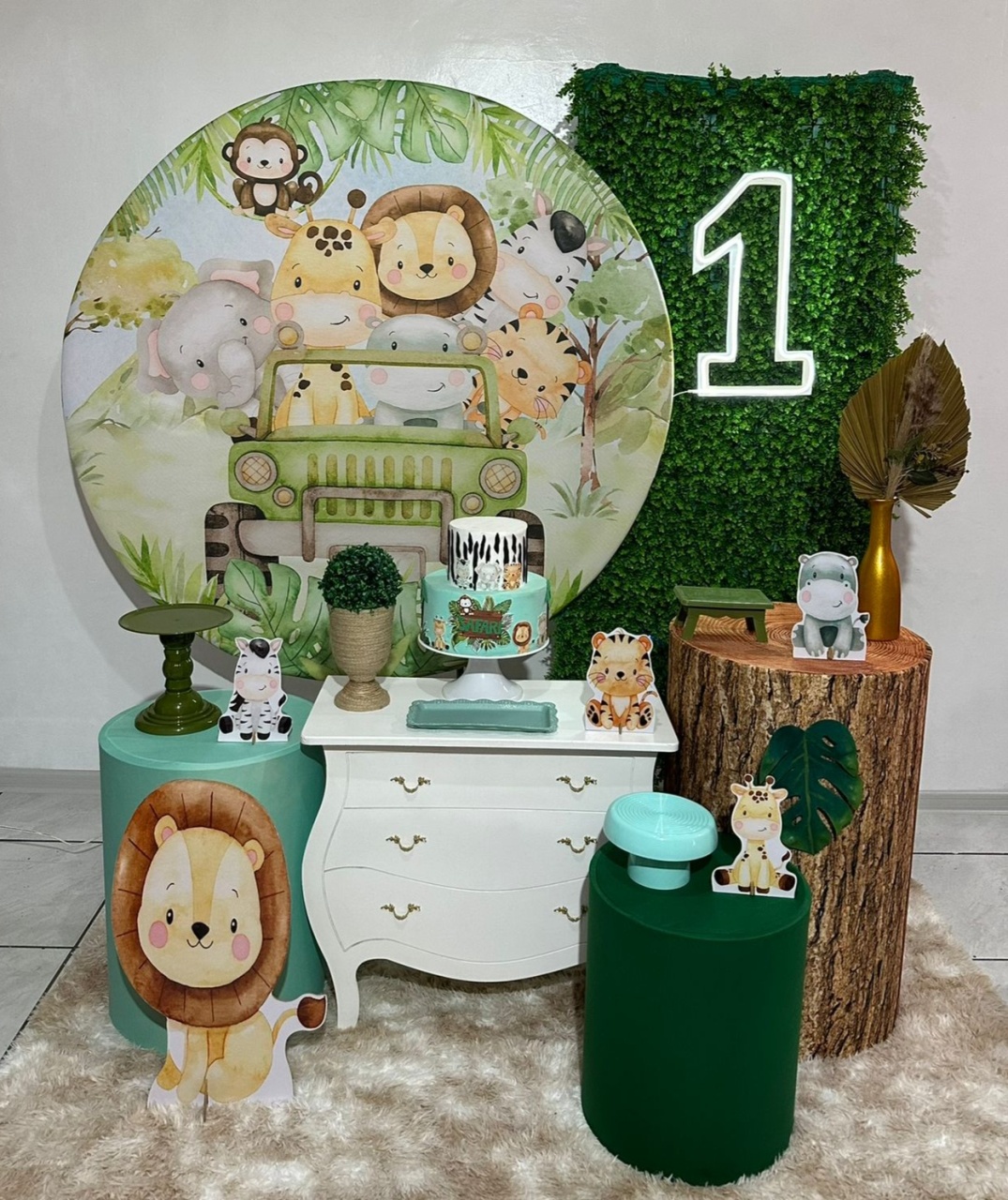 Kit 3 Safari Com Muro Verde  - Michi Pegue e Monte