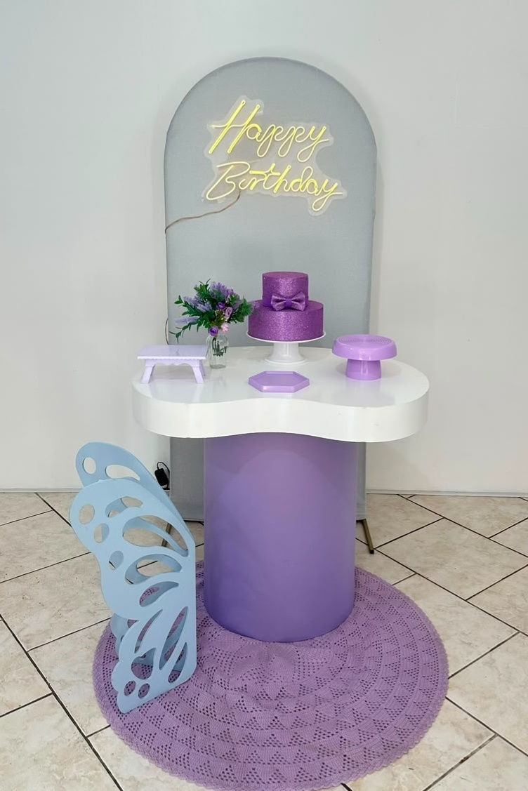 Kit Lilas Com Borboleta - Michi Pegue e Monte