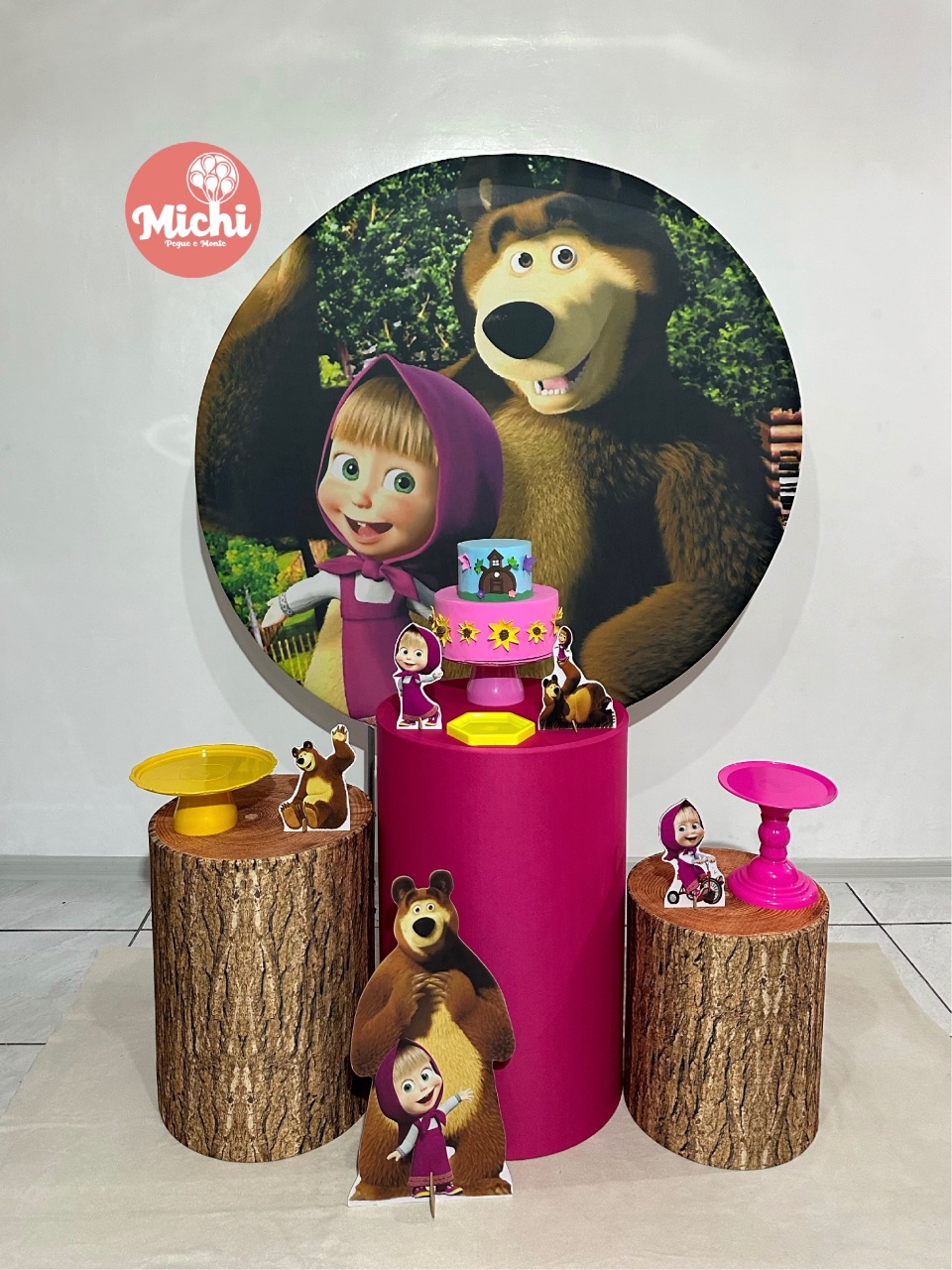 Kit 1 Masha E O Urso  - Michi Pegue e Monte