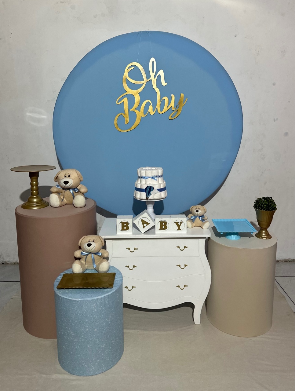 Kit 2 Oh Baby Azul E Bege - Michi Pegue e Monte