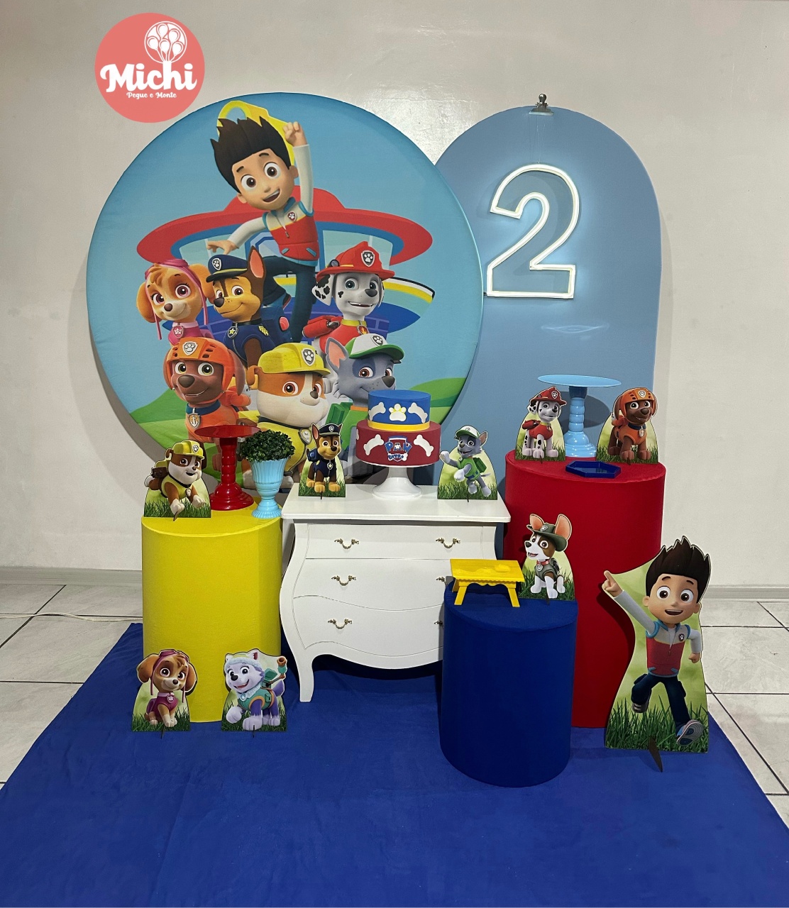 Kit 3 Menino Patrulha Canina   - Michi Pegue e Monte