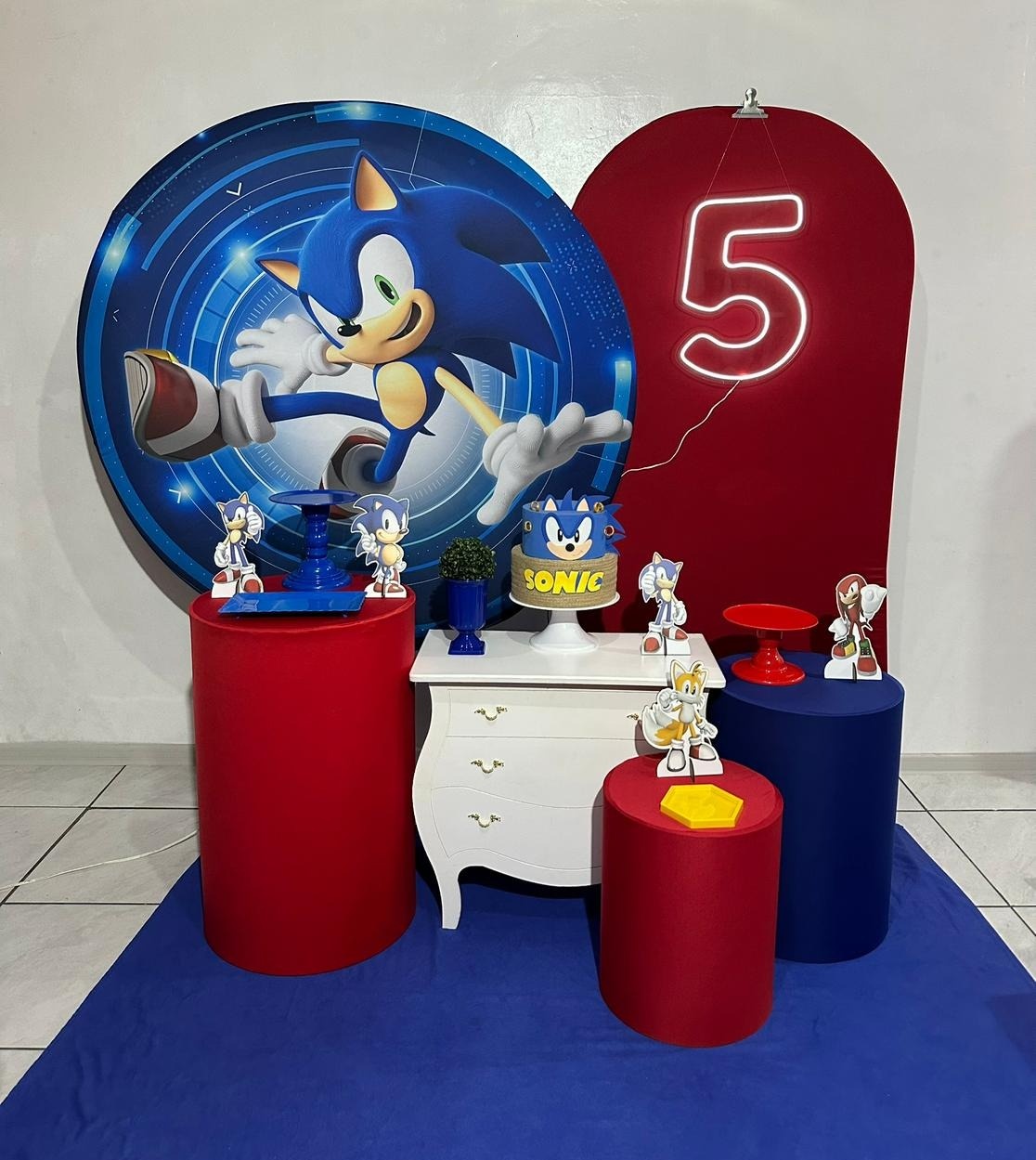 Kit 3 Sonic Com Número Led - Michi Pegue e Monte