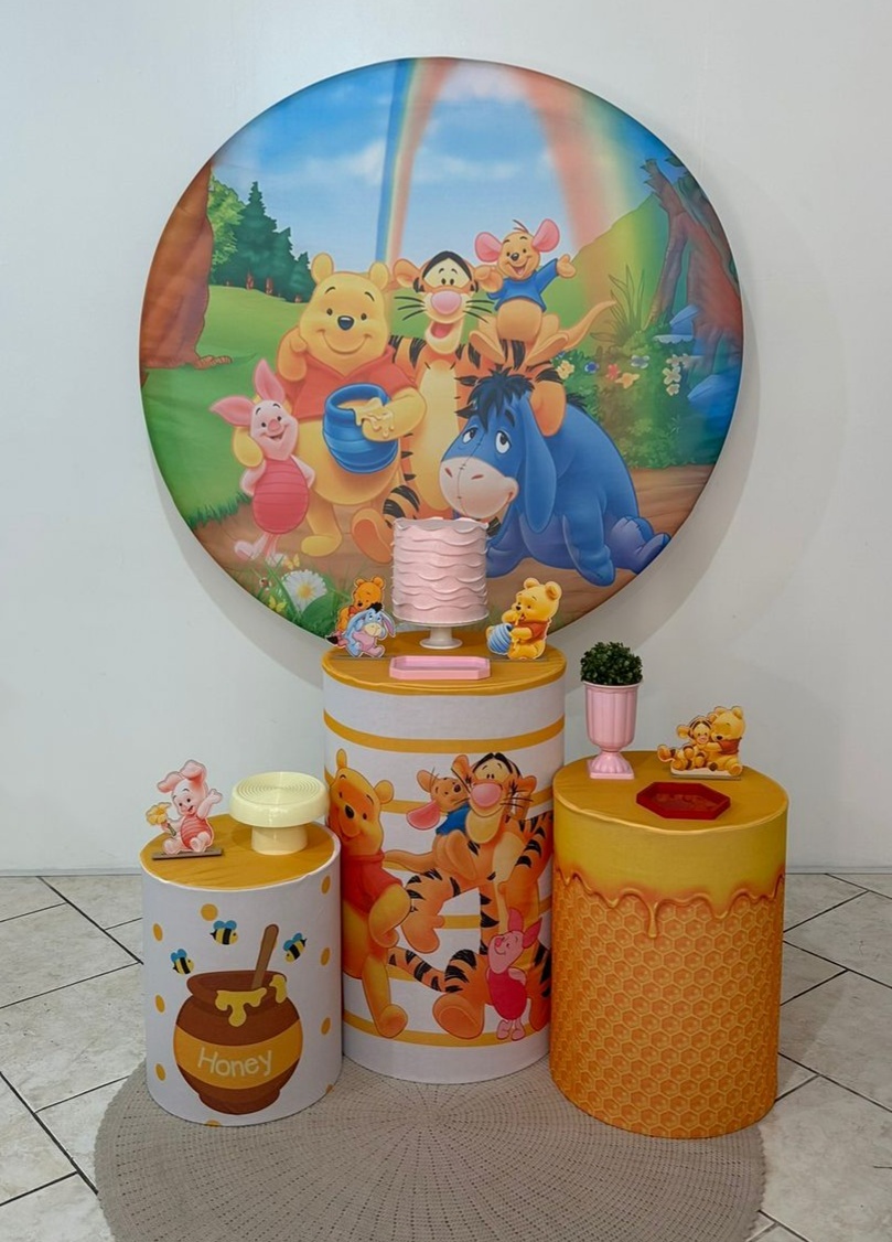 Kit 1 Ursinho Pooh Menina - Michi Pegue e Monte