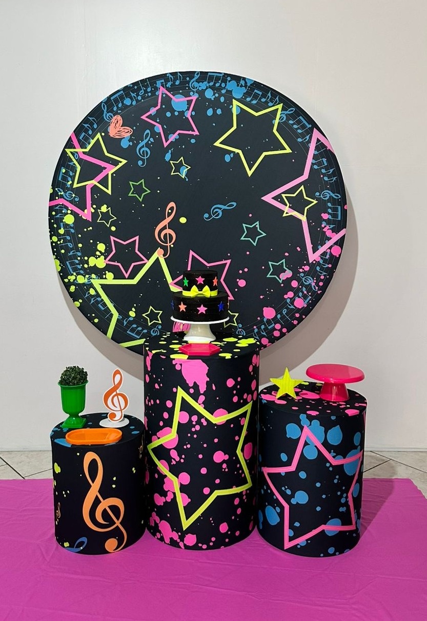 Kit 1 Neon Estrelas - Michi Pegue e Monte