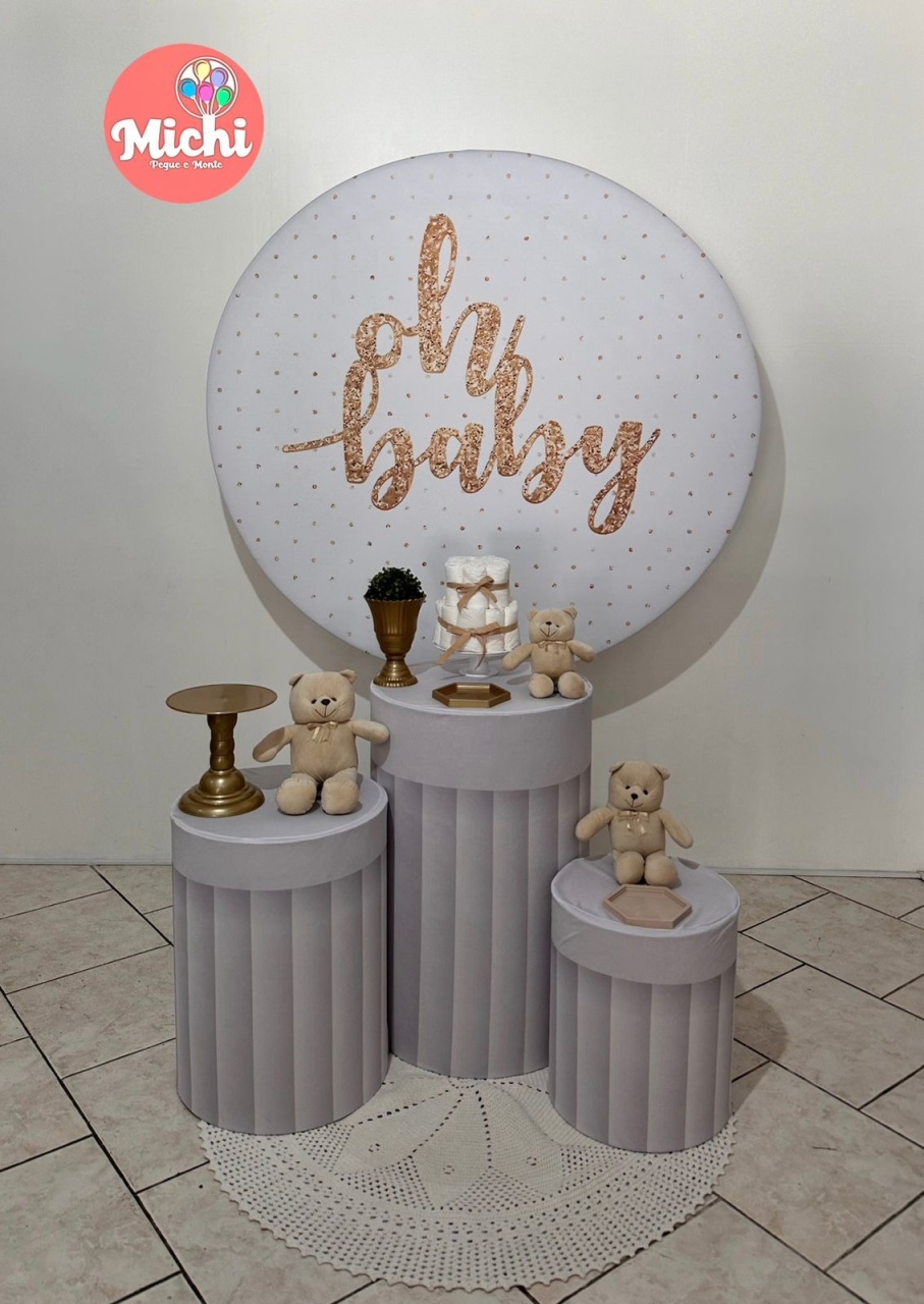 Kit 1 Oh Baby Branco - Michi Pegue e Monte
