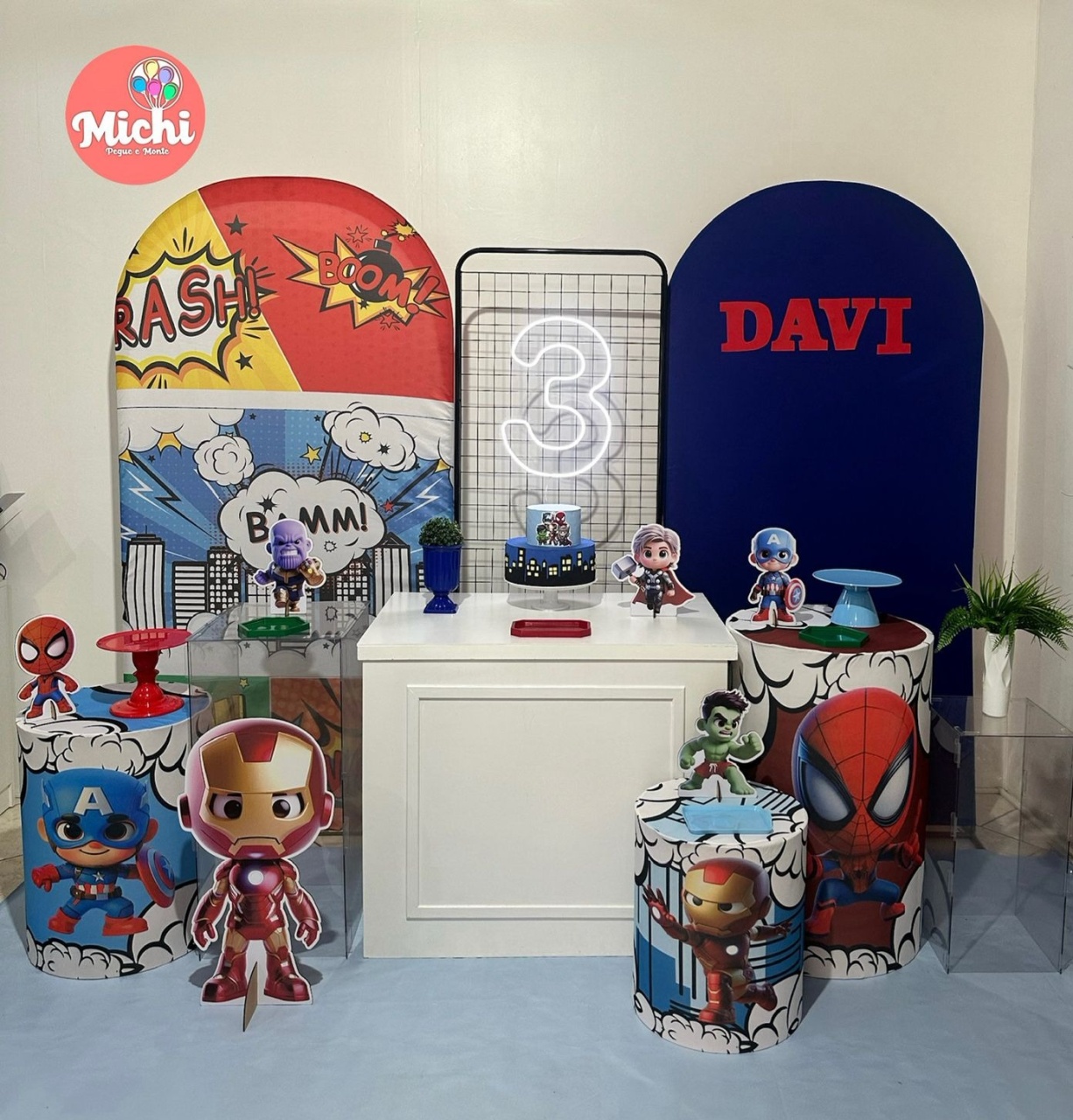 Kit Luxo Vingadores Baby - Michi Pegue e Monte