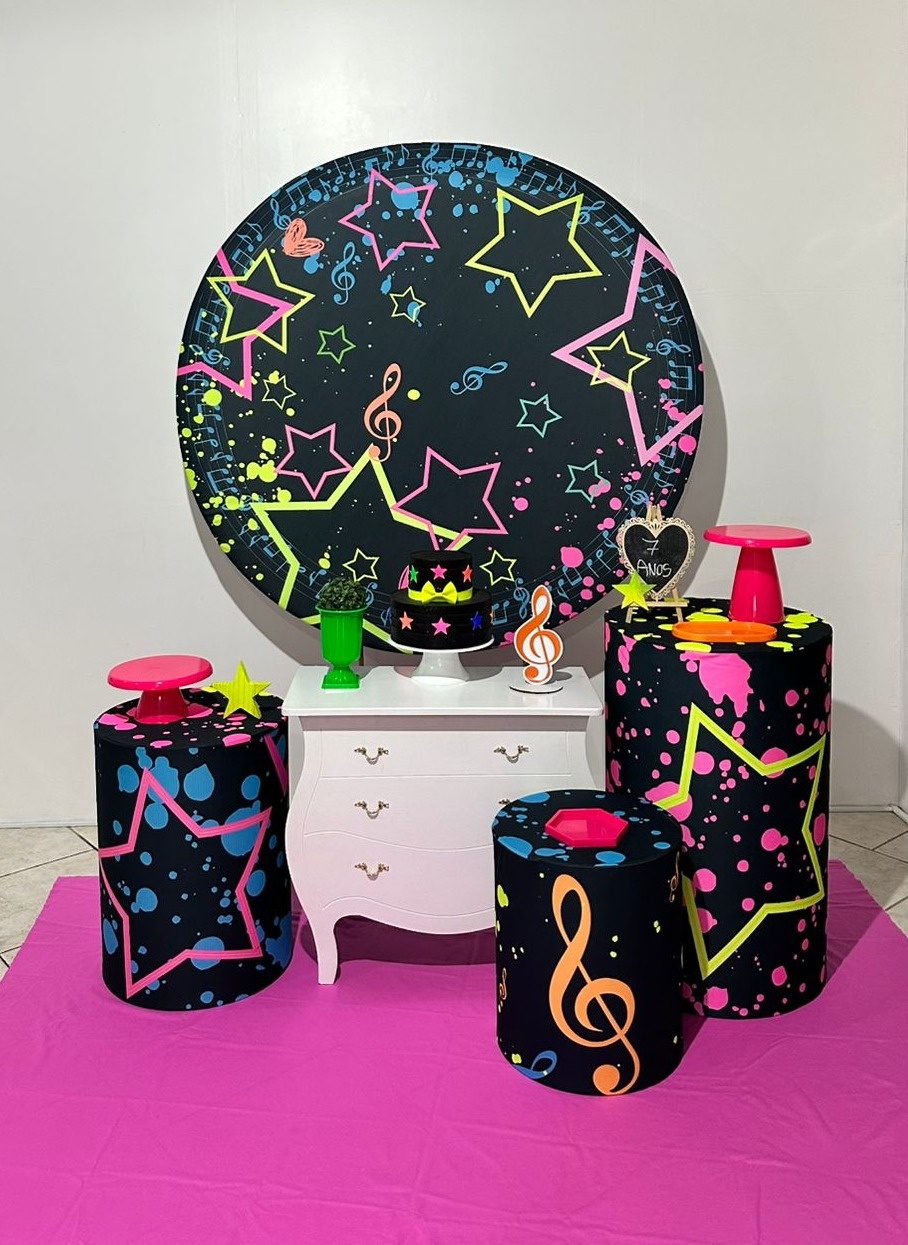 Kit 2 Neon Estrelas  - Michi Pegue e Monte