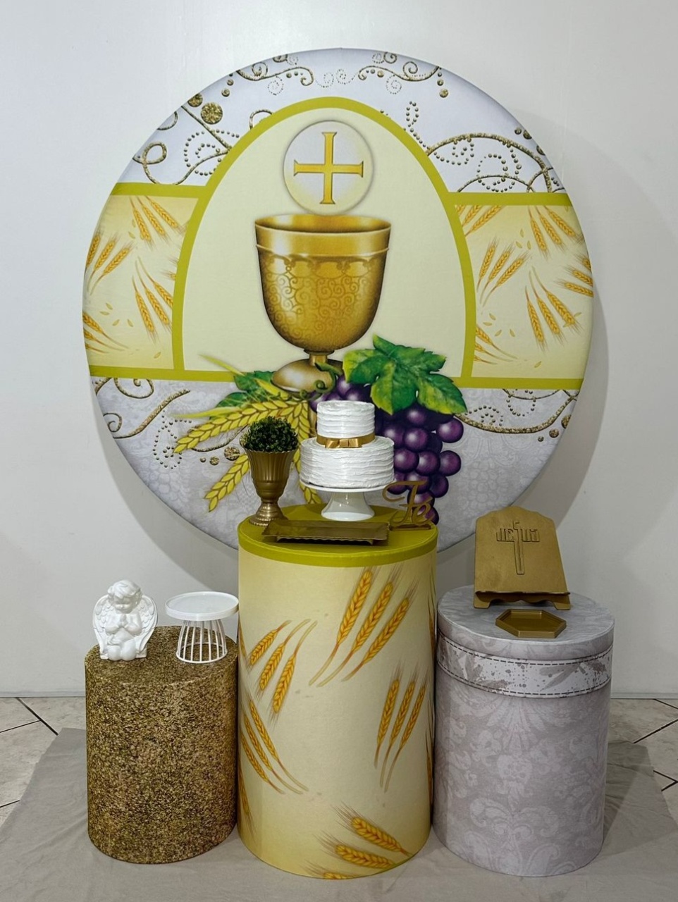 Kit 1 Comunhão Dourado  - Michi Pegue e Monte