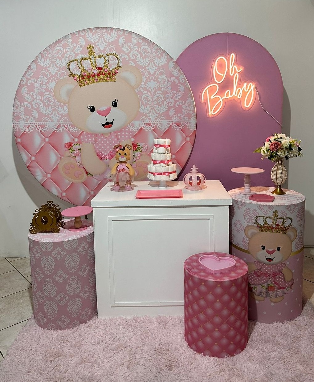 Kit 4 Ursinha Princesa Capas Estampadas  - Michi Pegue e Monte
