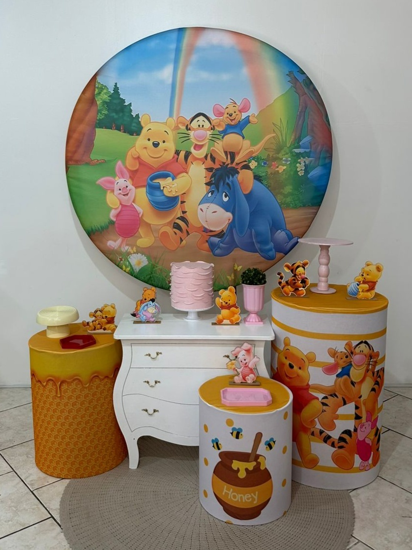 Kit 2 Ursinho Pooh Menina - Michi Pegue e Monte