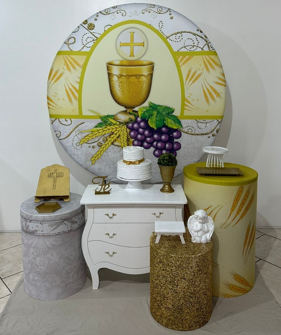 Kit 2 Comunhão Dourado - Michi Pegue e Monte