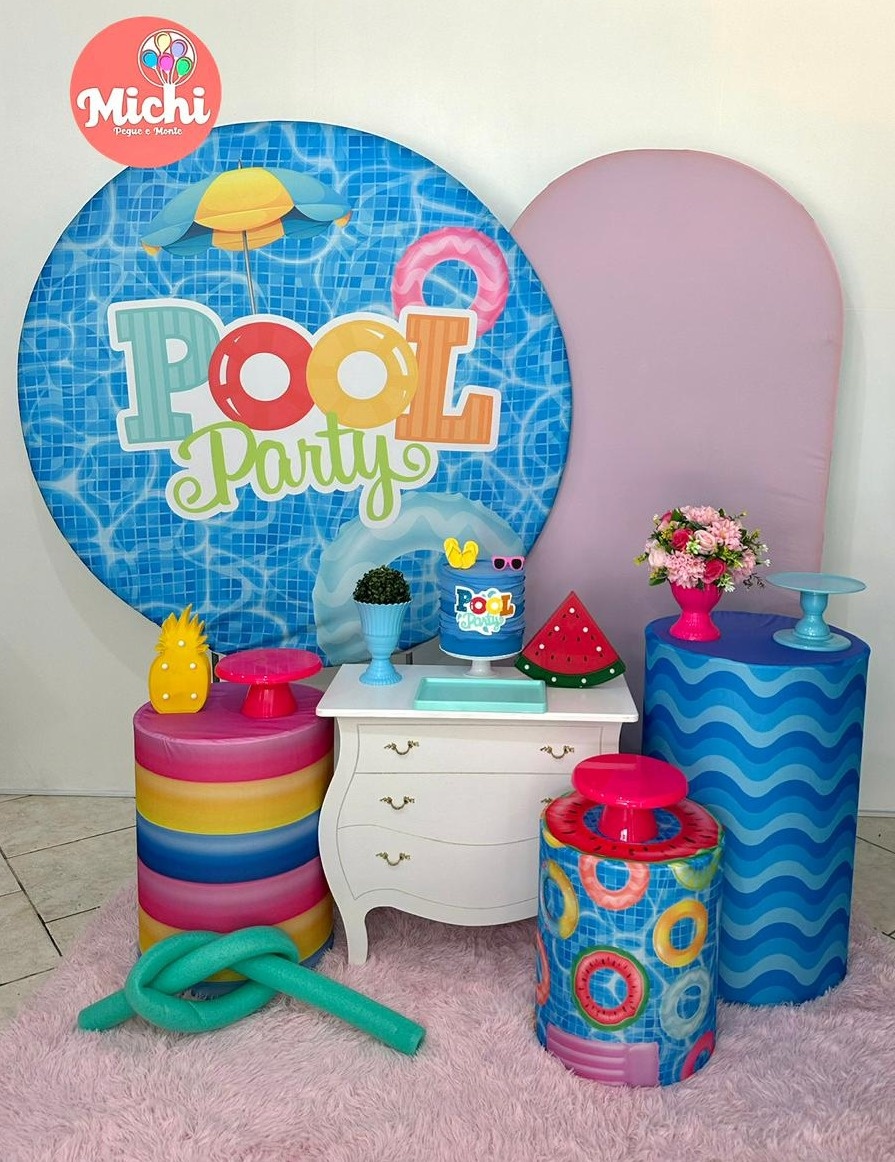 Kit 3 Pool Party Menina - Michi Pegue e Monte