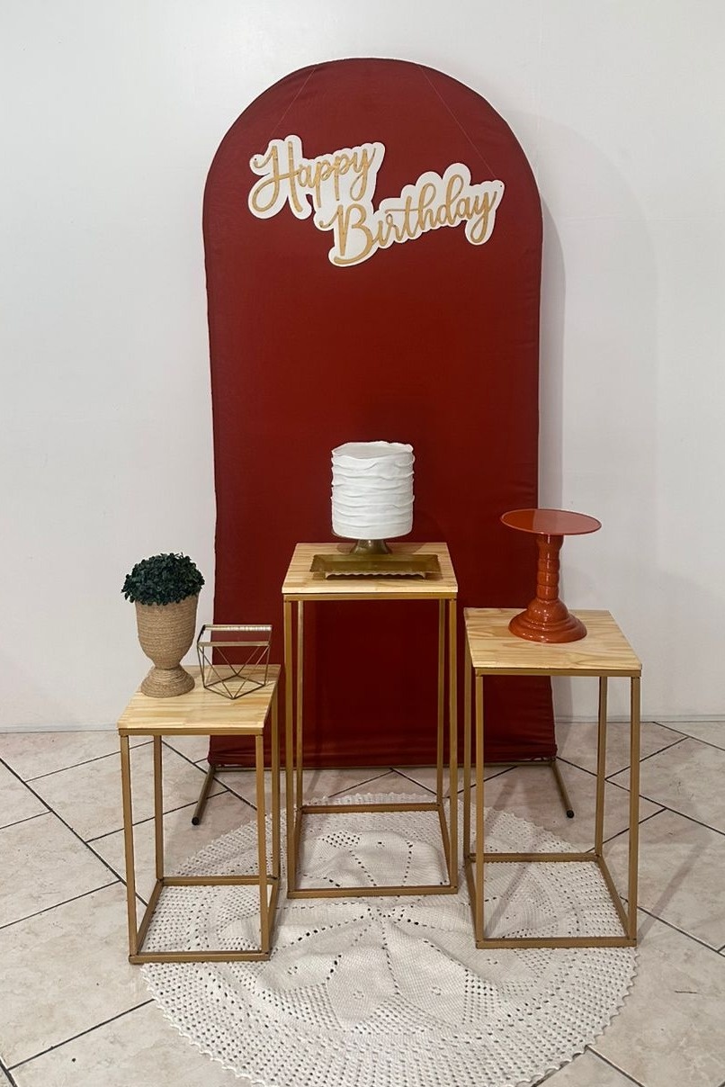Kit Trio Mesa Quadrada Terracota  - Michi Pegue e Monte