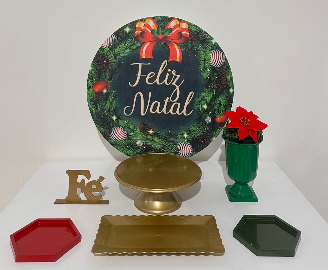 Mini Kit Natal Verde E Vermelho - Michi Pegue e Monte