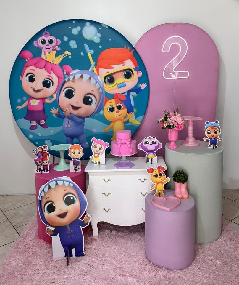 Kit 3 Little Angel Menina - Michi Pegue e Monte