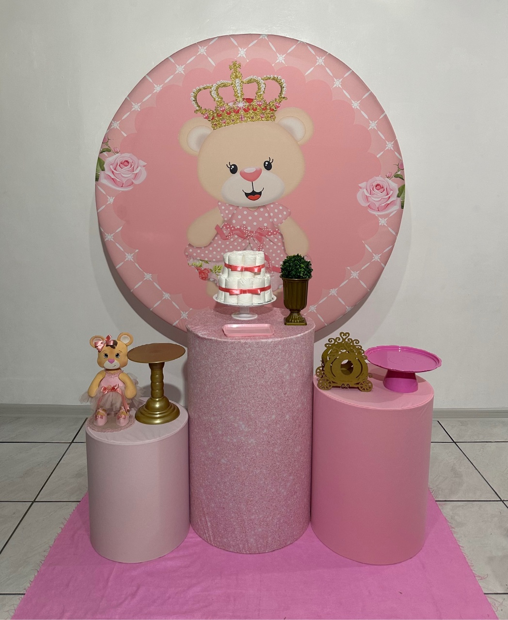 Kit 1 Ursinha  Princesa  - Michi Pegue e Monte