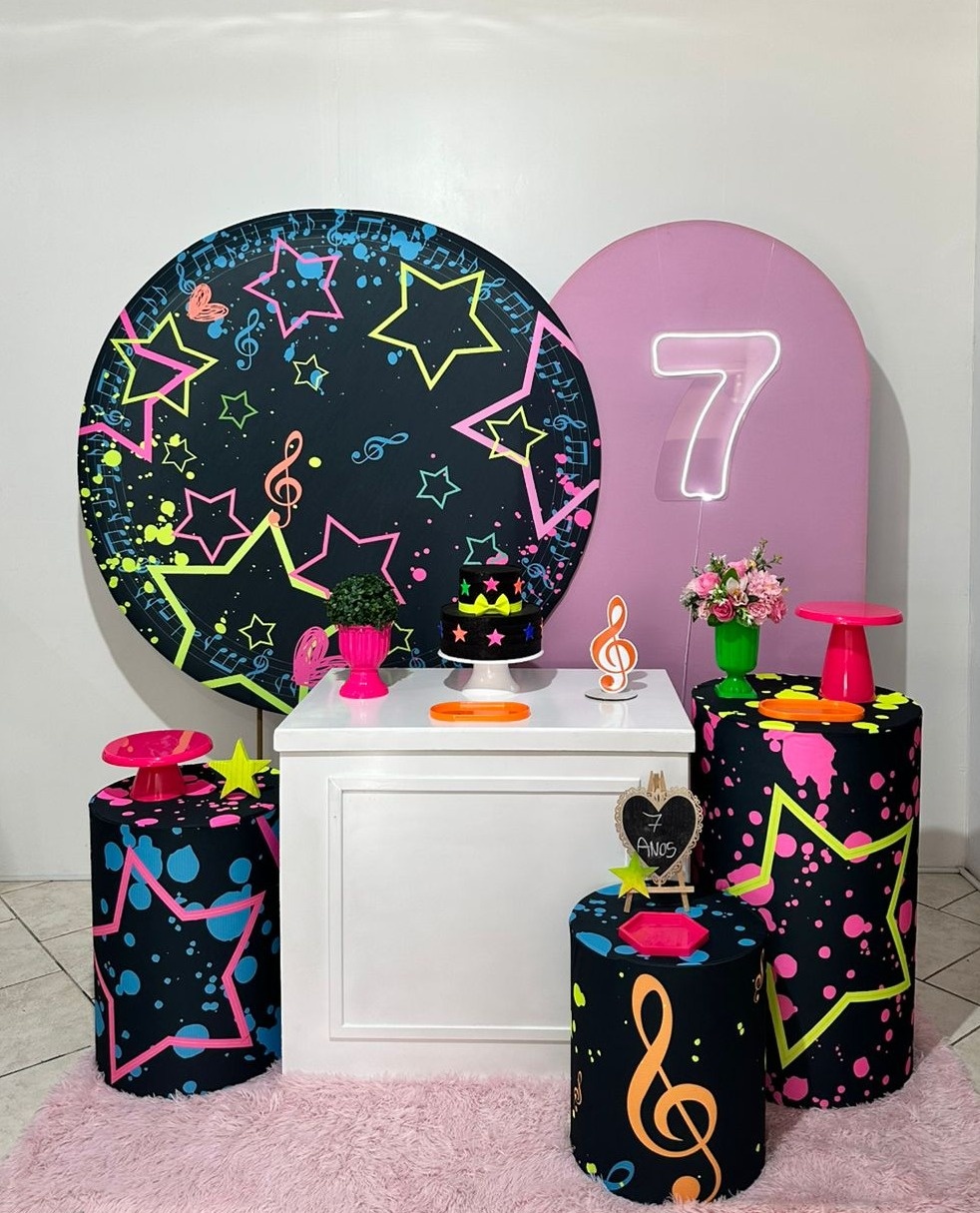 Kit 4 Neon Estrelas  - Michi Pegue e Monte