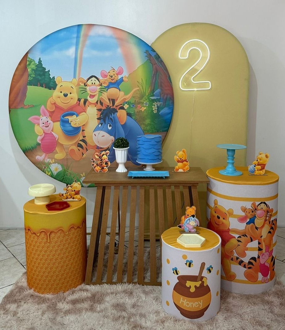 Kit 4 Ursinho Pooh Mesa Ripada - Michi Pegue e Monte