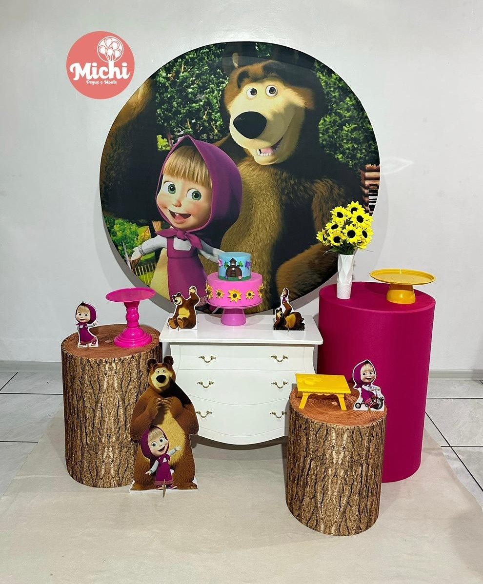 Kit 2 Masha E O Urso  - Michi Pegue e Monte