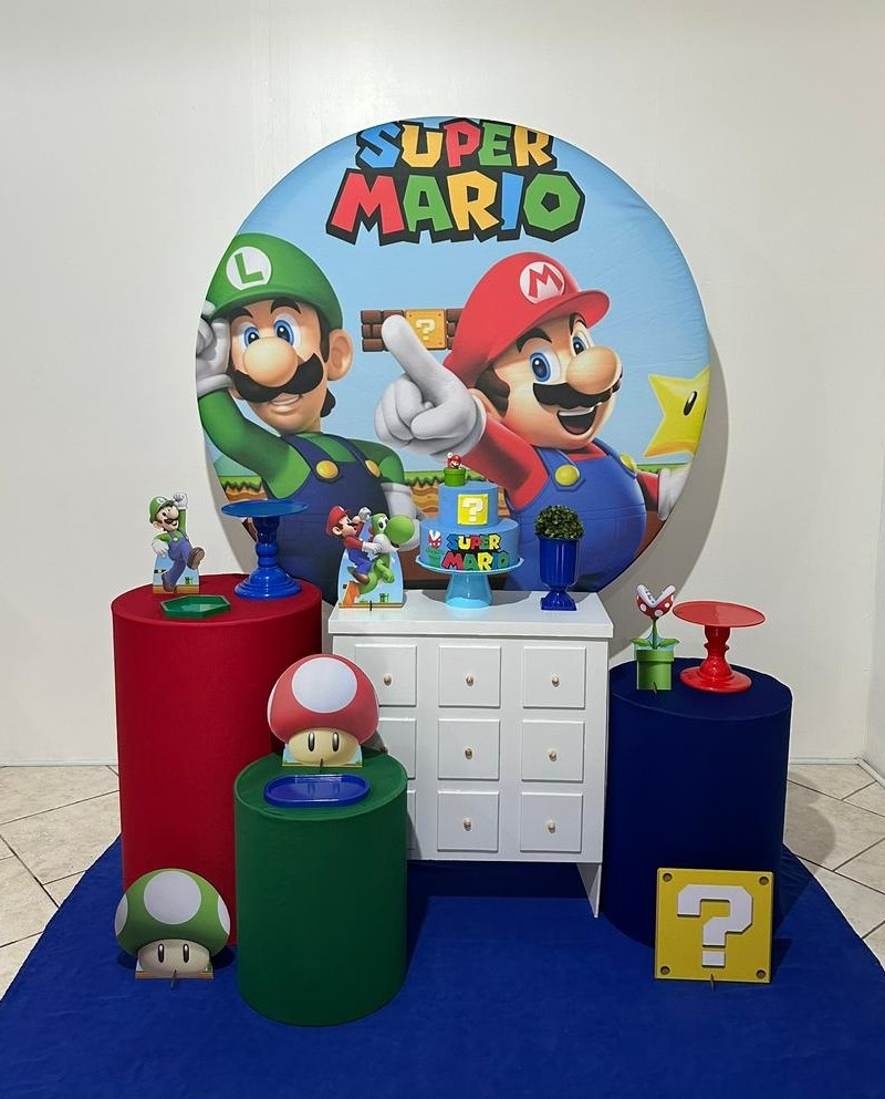 Kit 2 Super Mário Comoda Puxador - Michi Pegue e Monte