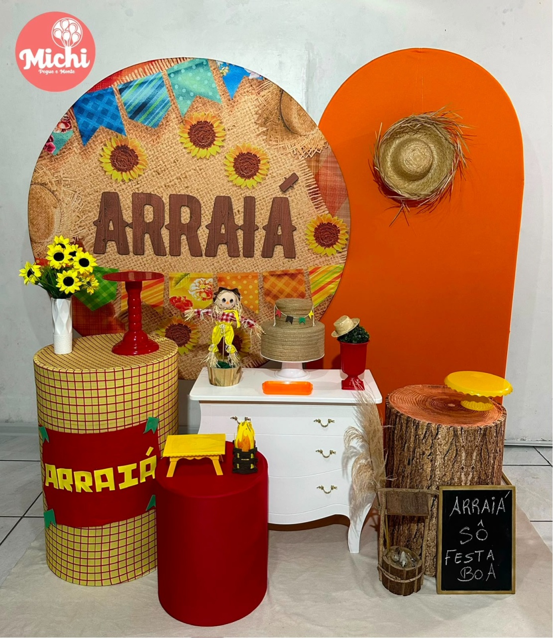 Kit 3 Arraiá - Michi Pegue e Monte