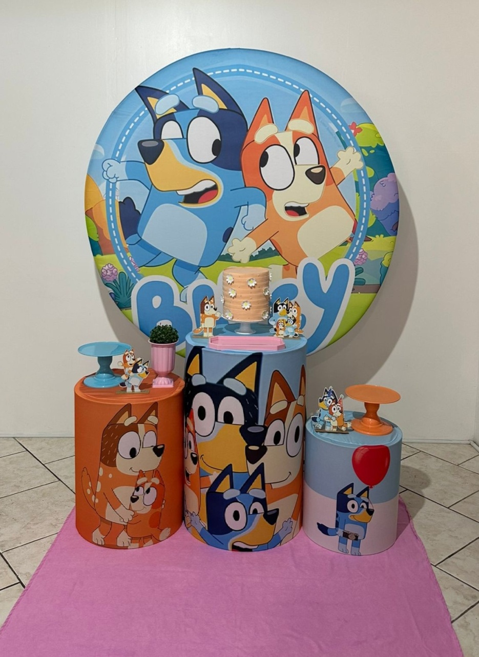Kit 1 Bluey Menina - Michi Pegue e Monte
