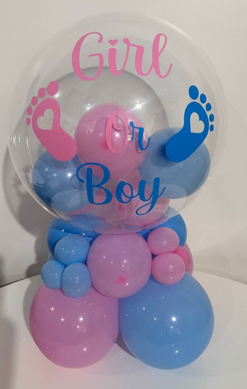 Balão Personalizado Chá Revelação - Michi Pegue e Monte