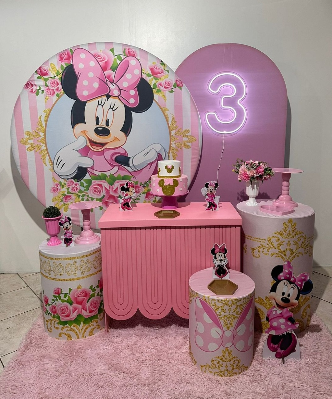 Kit 4 Minie Rosa   - Michi Pegue e Monte