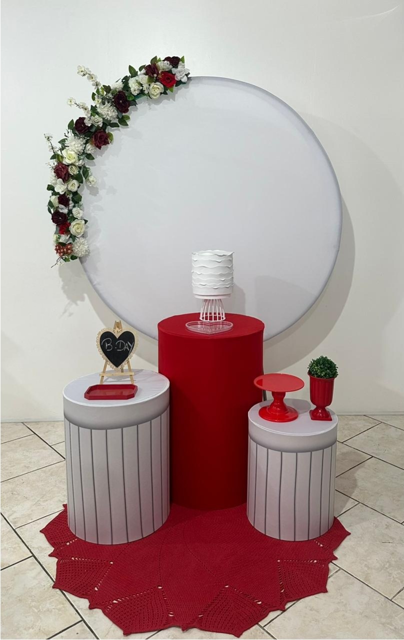 Kit 1 Vermelho E Branco  - Michi Pegue e Monte