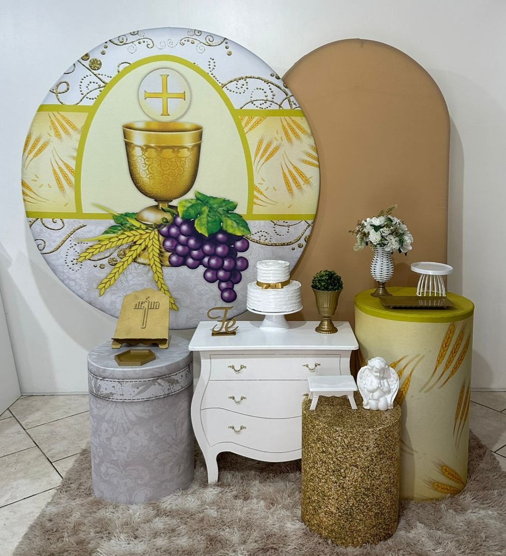 Kit 3 Comunhão Dourado - Michi Pegue e Monte