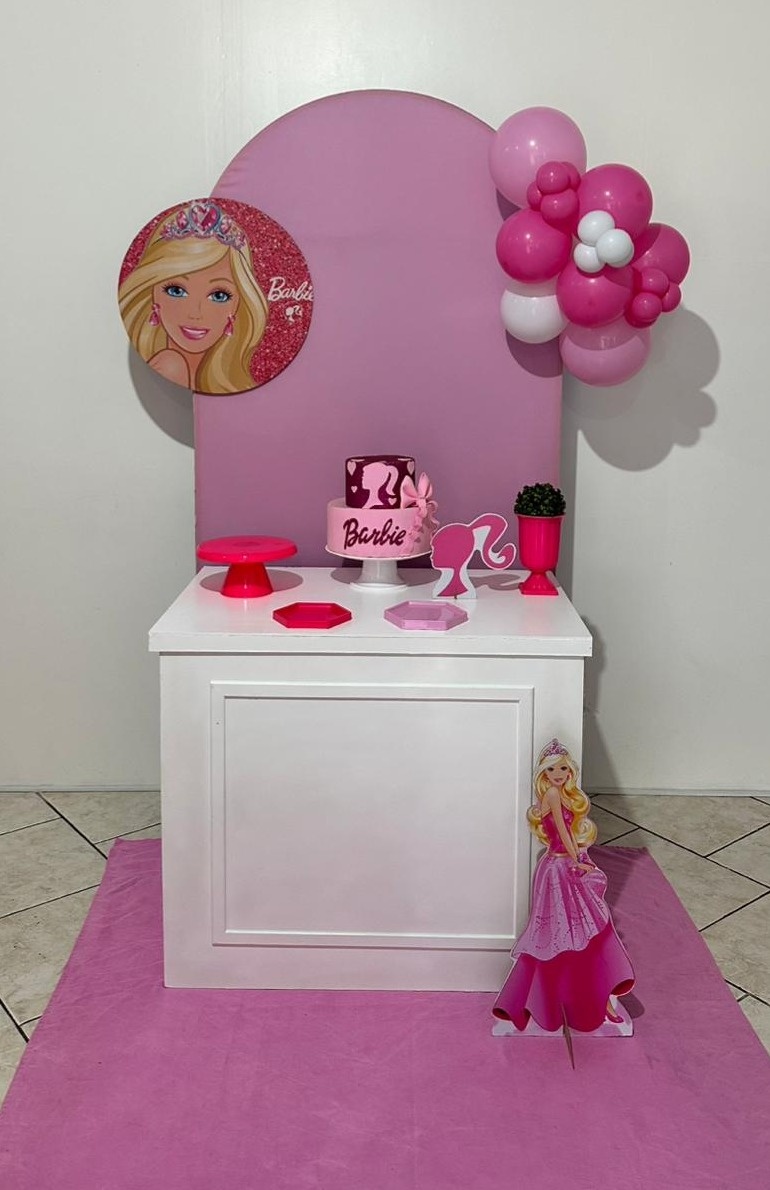 Kit Compacto Barbie Com Balão Incluso  - Michi Pegue e Monte
