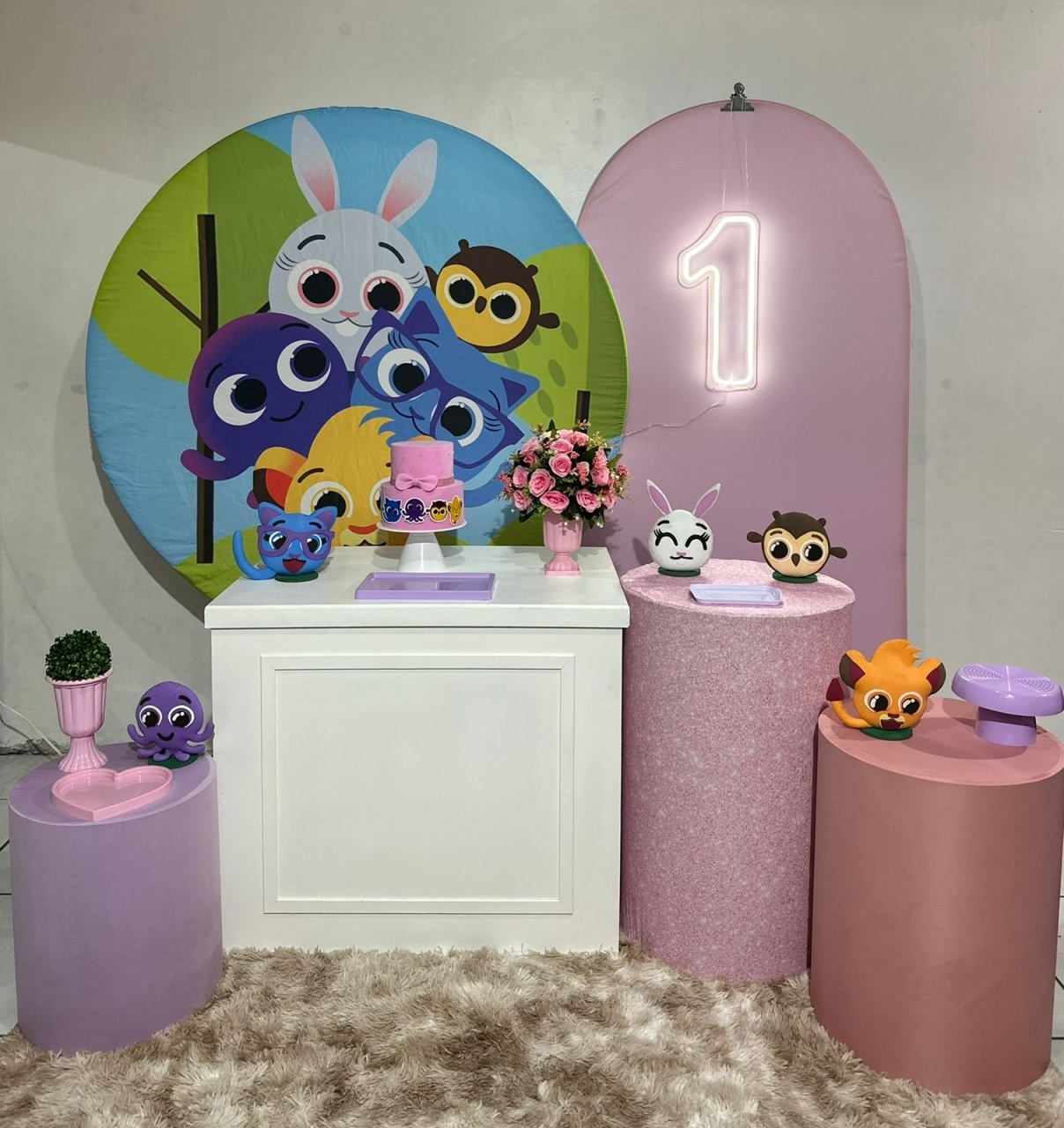 Kit 4 Bolofofos Menina Com Capas Estampadas - Michi Pegue e Monte