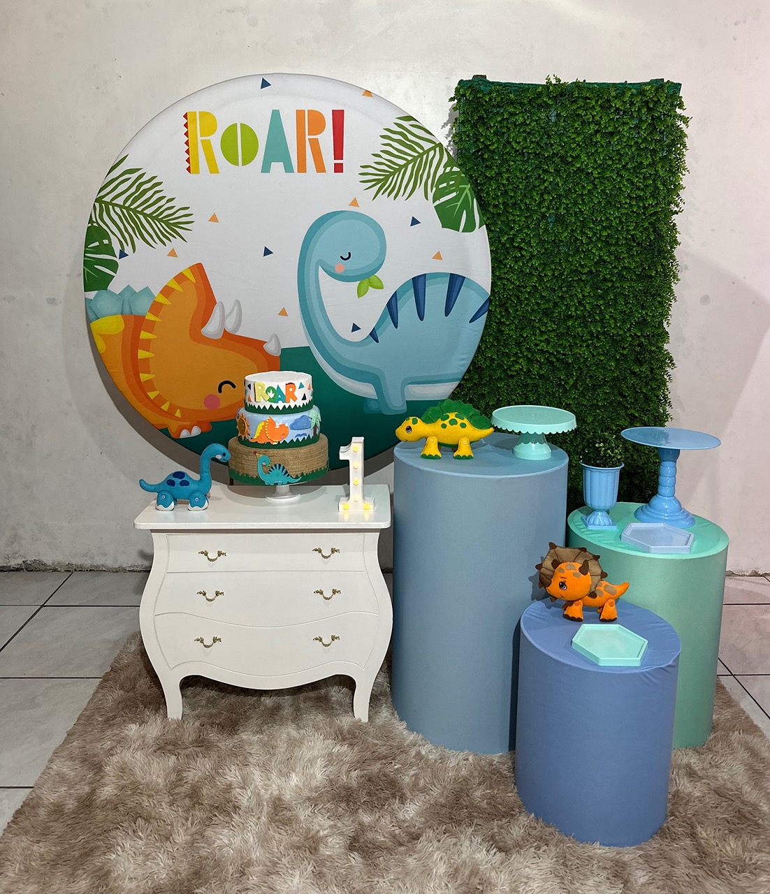 Kit 3 Dino Baby Muro Verde  - Michi Pegue e Monte