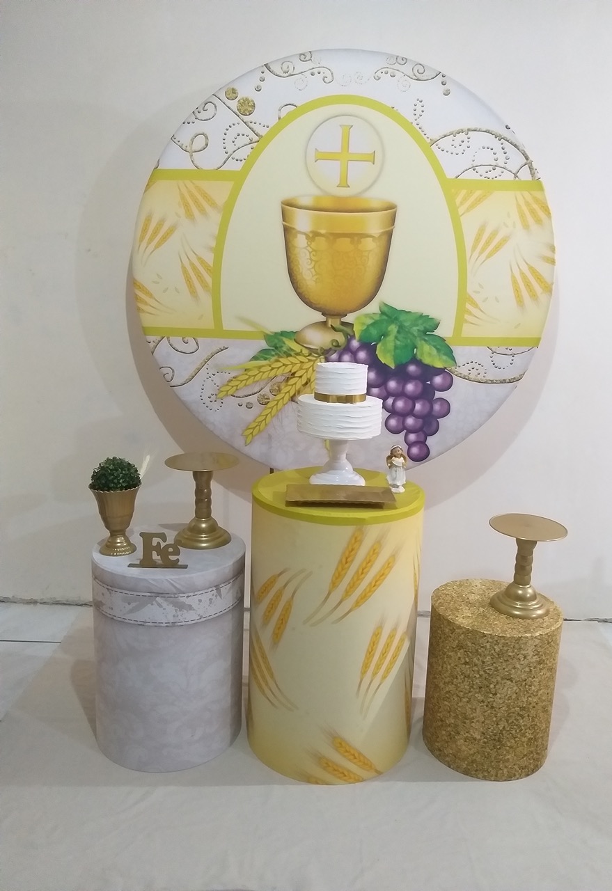Kit 1 Comunhão Dourado  - Michi Pegue e Monte