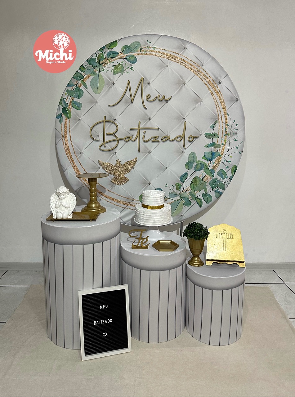 Kit 1 Capas Sublimadas Batizado  - Michi Pegue e Monte