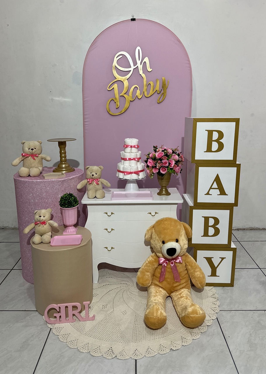 Kit Luxo Baby 1 Rosa  - Michi Pegue e Monte