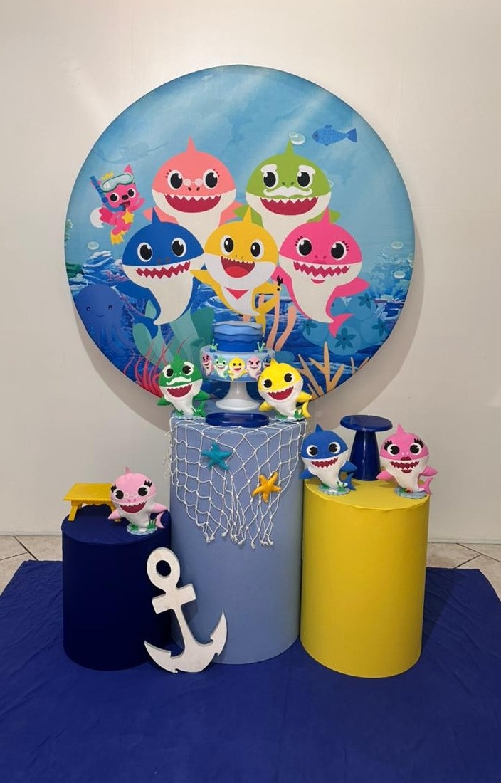Kit 1 Baby Shark Menino - Michi Pegue e Monte