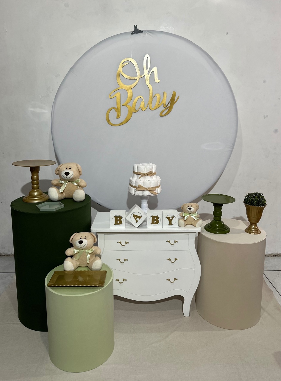 Kit 2 Oh Baby  Verde Branco E Nude  - Michi Pegue e Monte