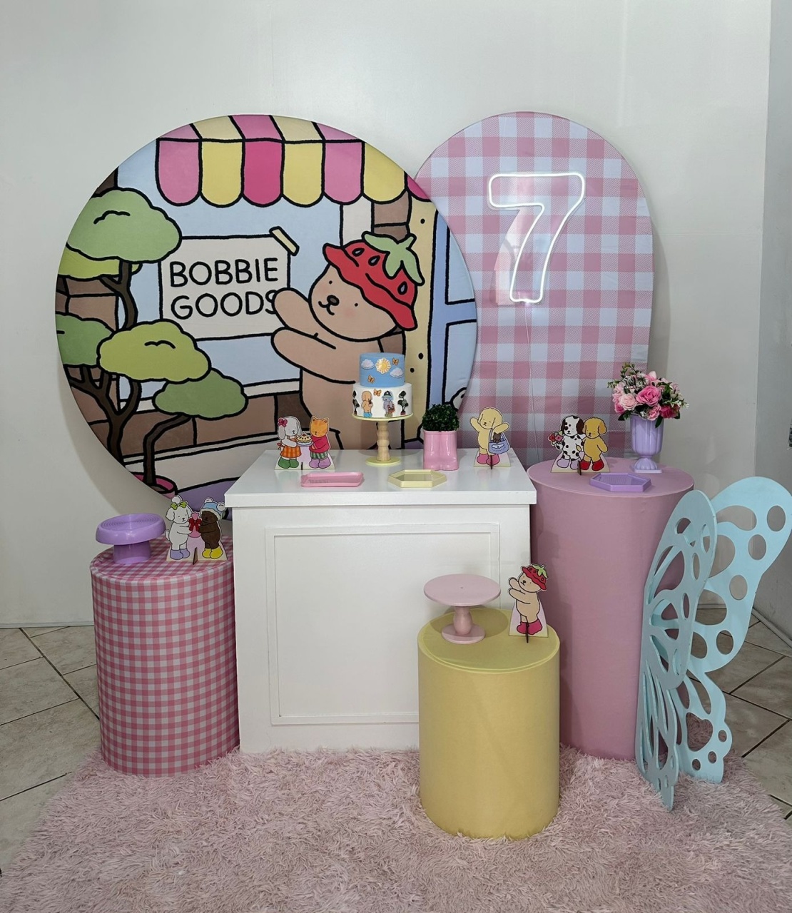 Kit 4 Bobbie Goods Menina  Com Número Led - Michi Pegue e Monte