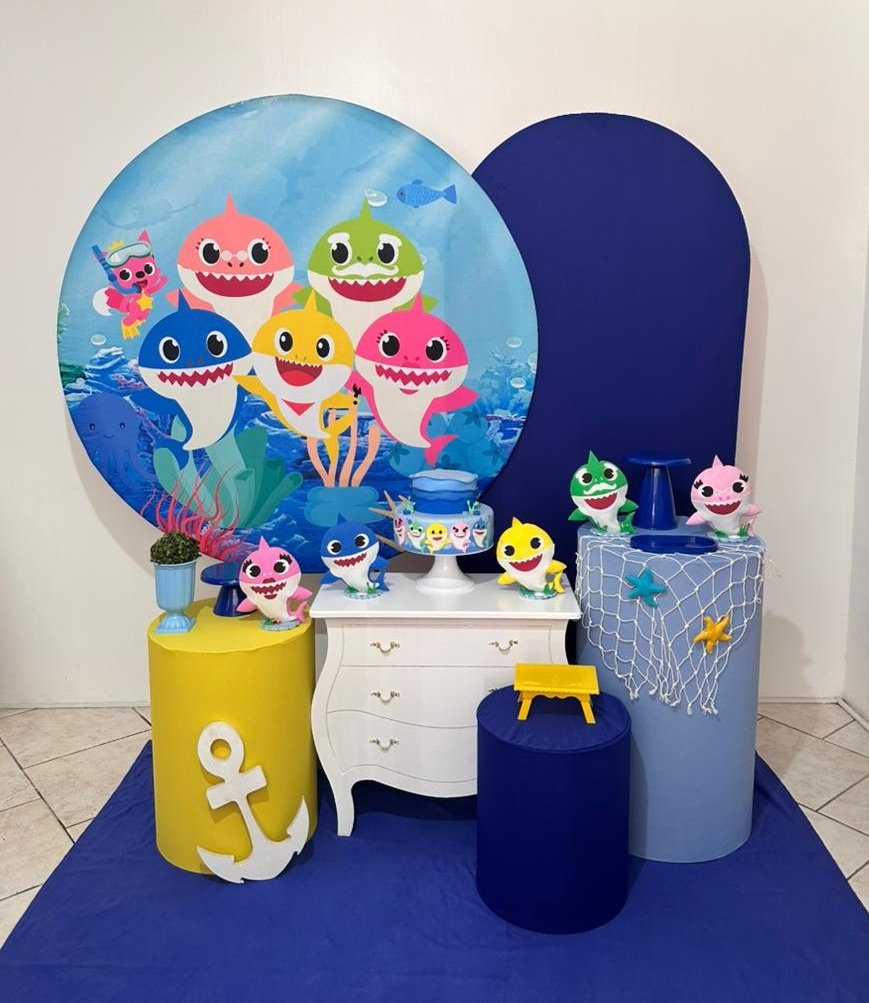 Kit 3 Baby Shark Menino - Michi Pegue e Monte