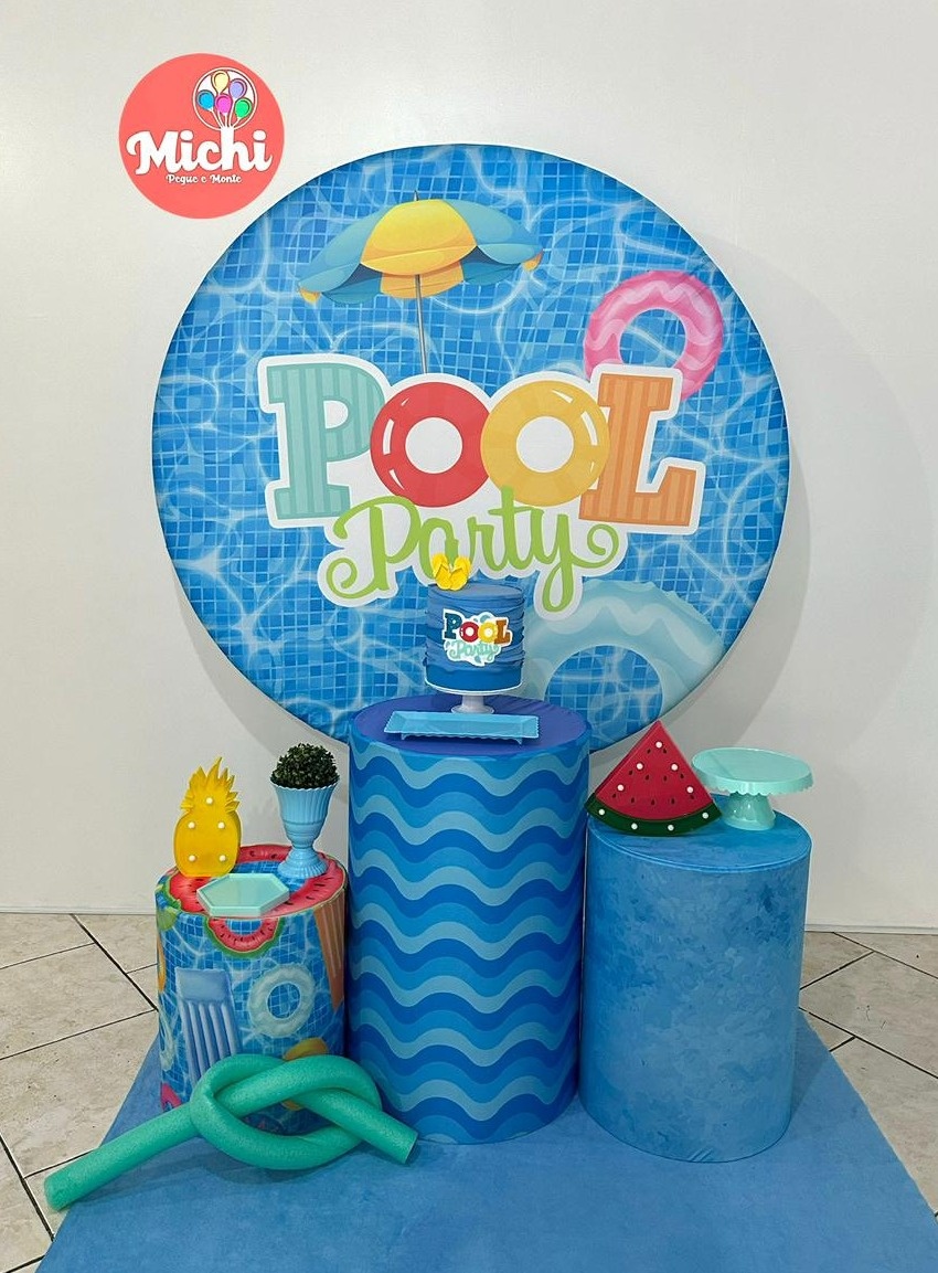Kit 1 Pool Party Menino Capas Estampada - Michi Pegue e Monte