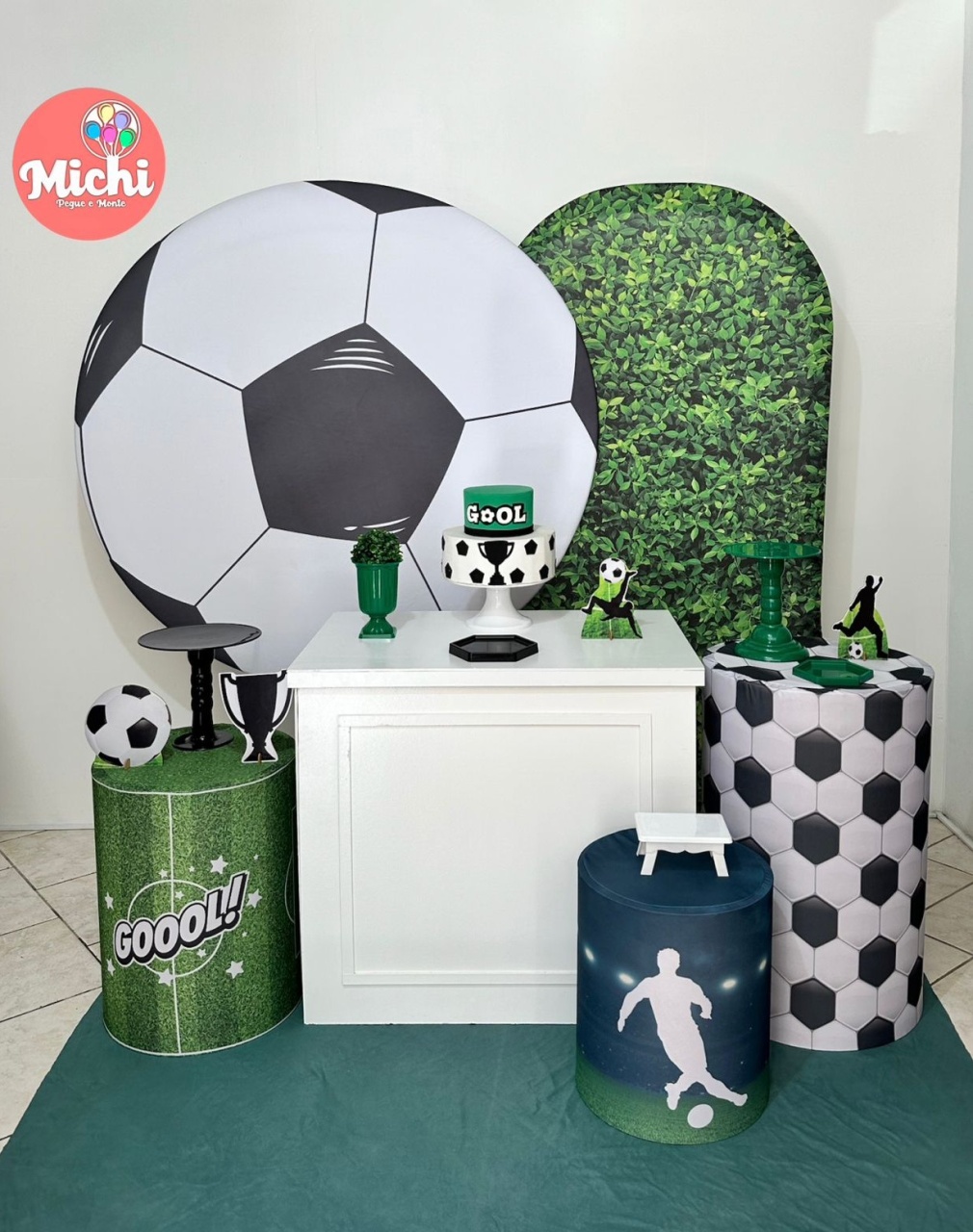Kit 4 Futebol Branco  - Michi Pegue e Monte