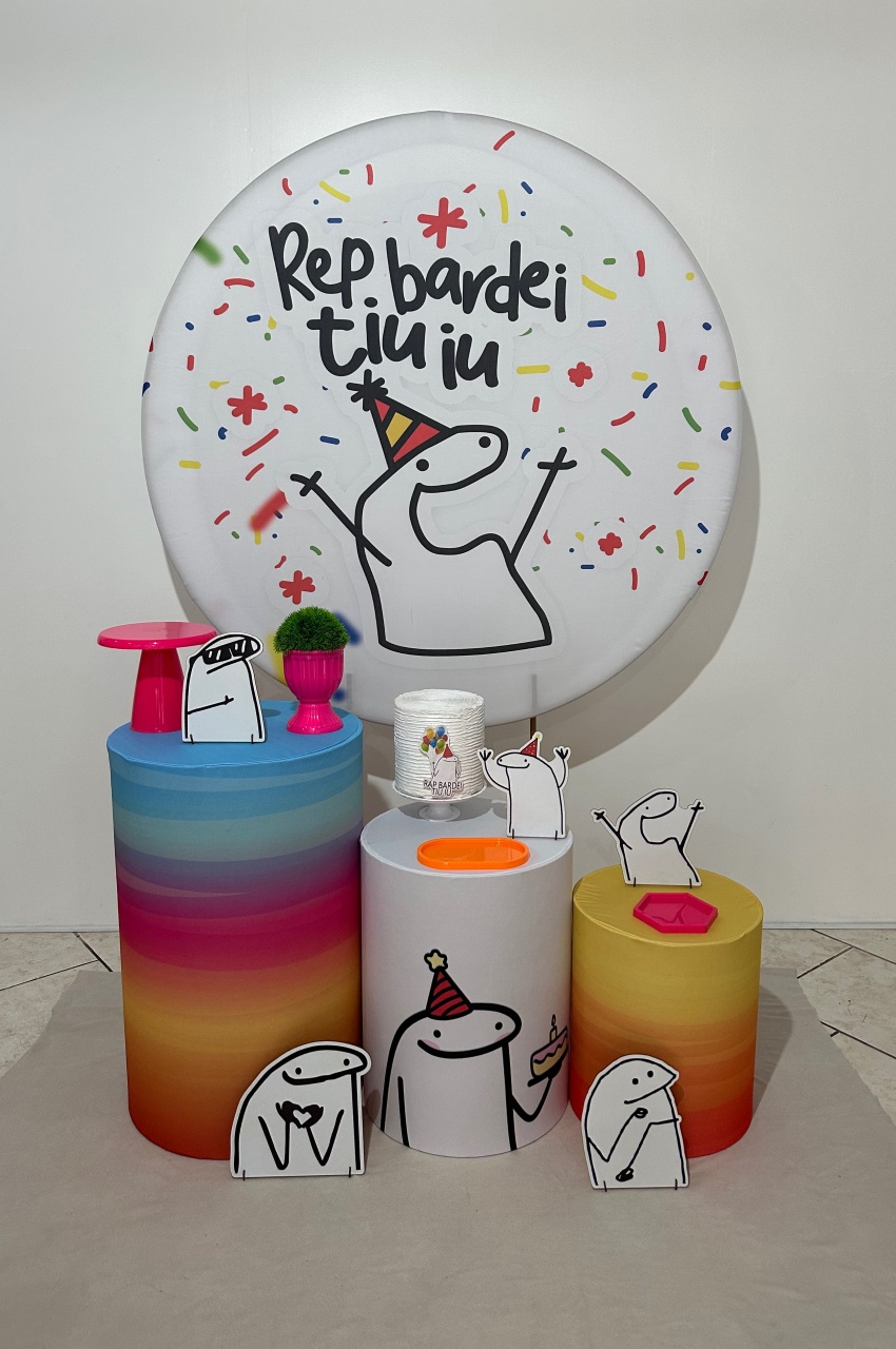 Kit 1 Flork Meme Pink Laranja  - Michi Pegue e Monte