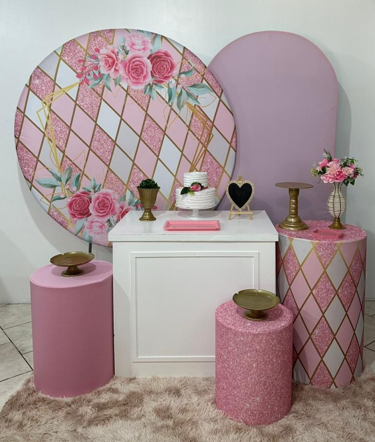 Kit 4 Floral Rosa    - Michi Pegue e Monte