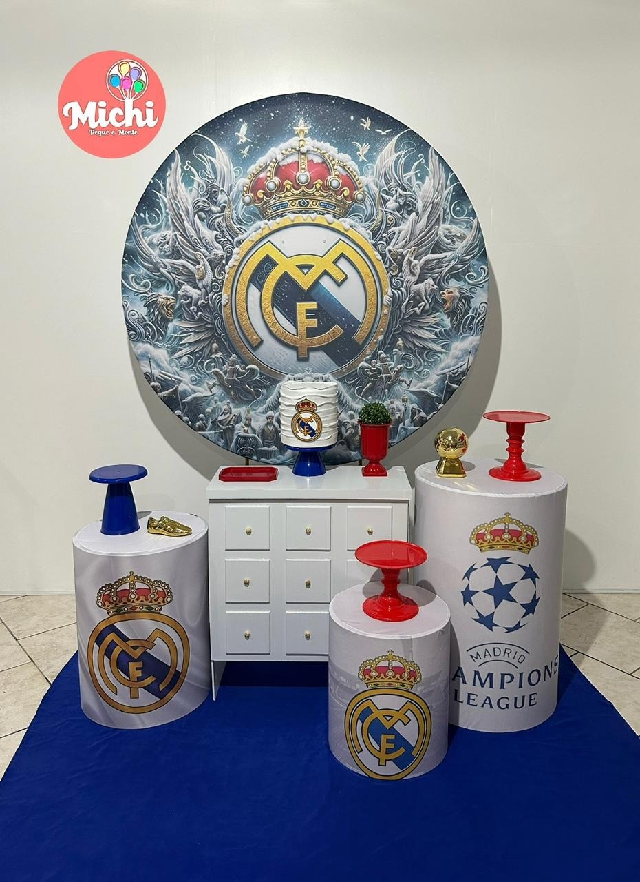 Kit 2 Real Madrid Comoda Puxador - Michi Pegue e Monte