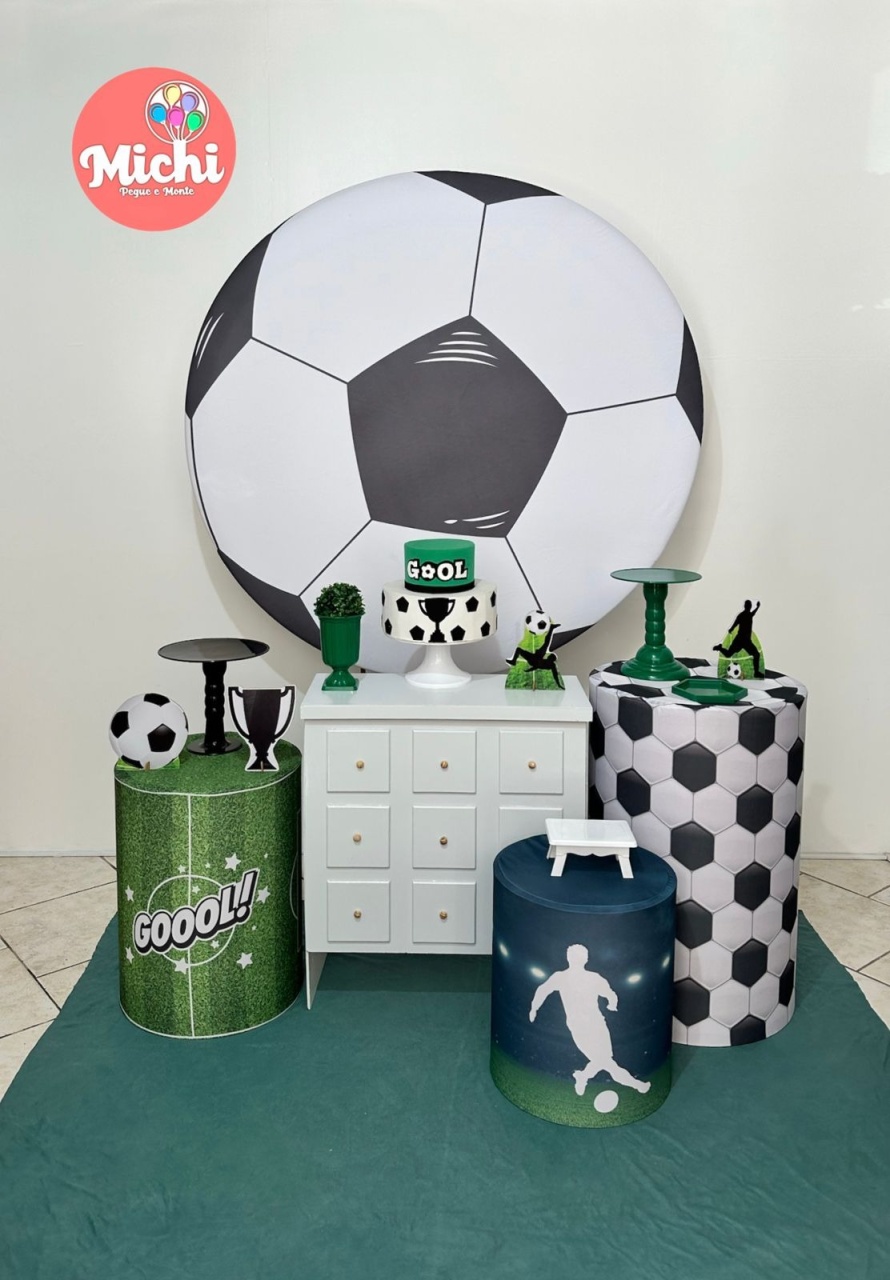 Kit 2 Futebol Branco Comoda de Gavetas - Michi Pegue e Monte