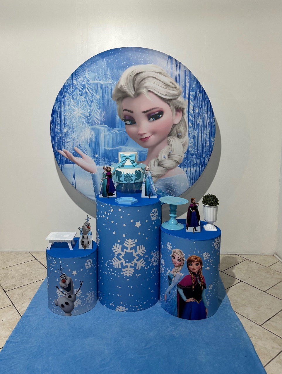 Kit 1 Frozen Capas Mesas Estampada  - Michi Pegue e Monte