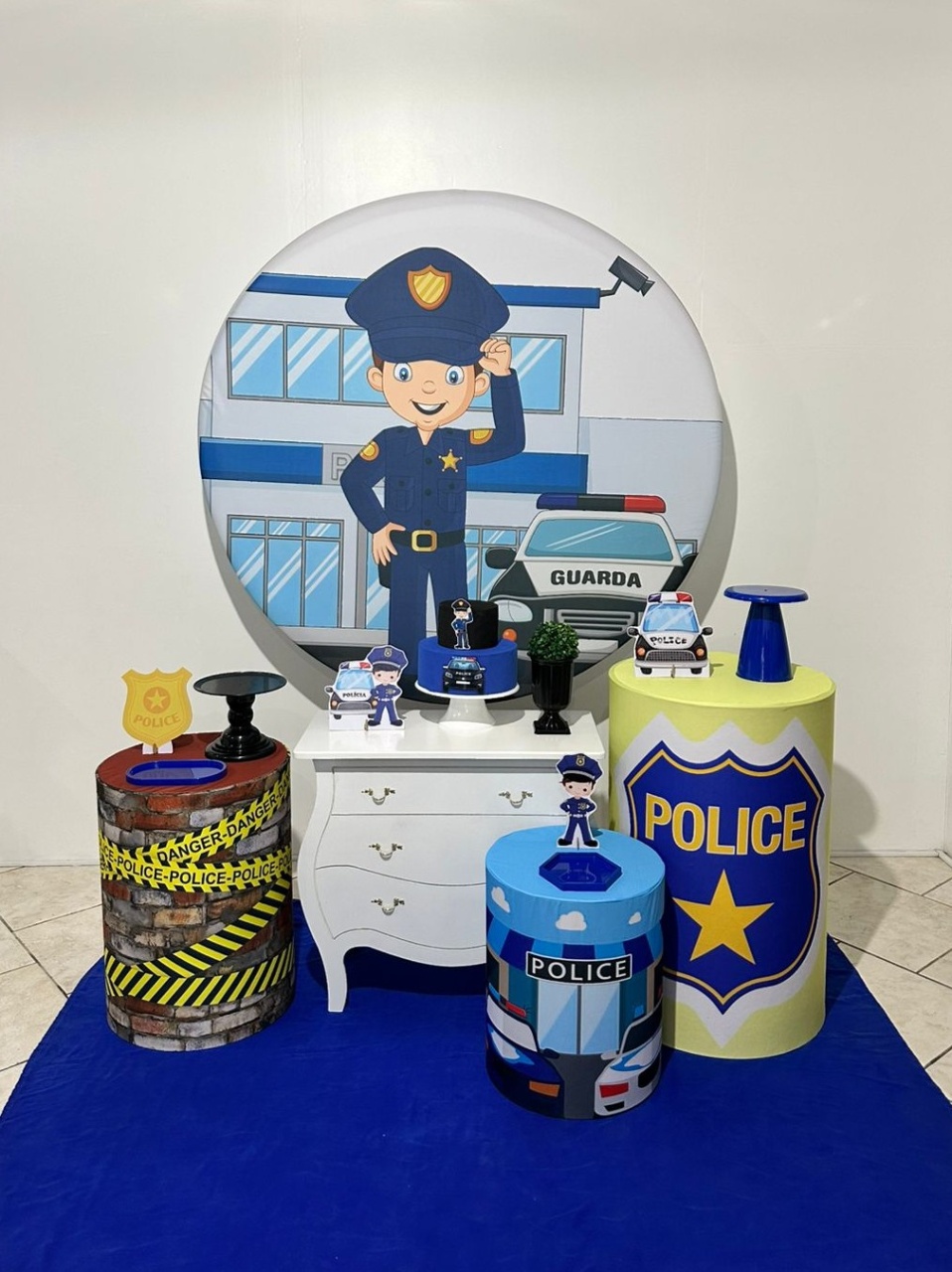 Kit 2 Policial Com Comoda  - Michi Pegue e Monte