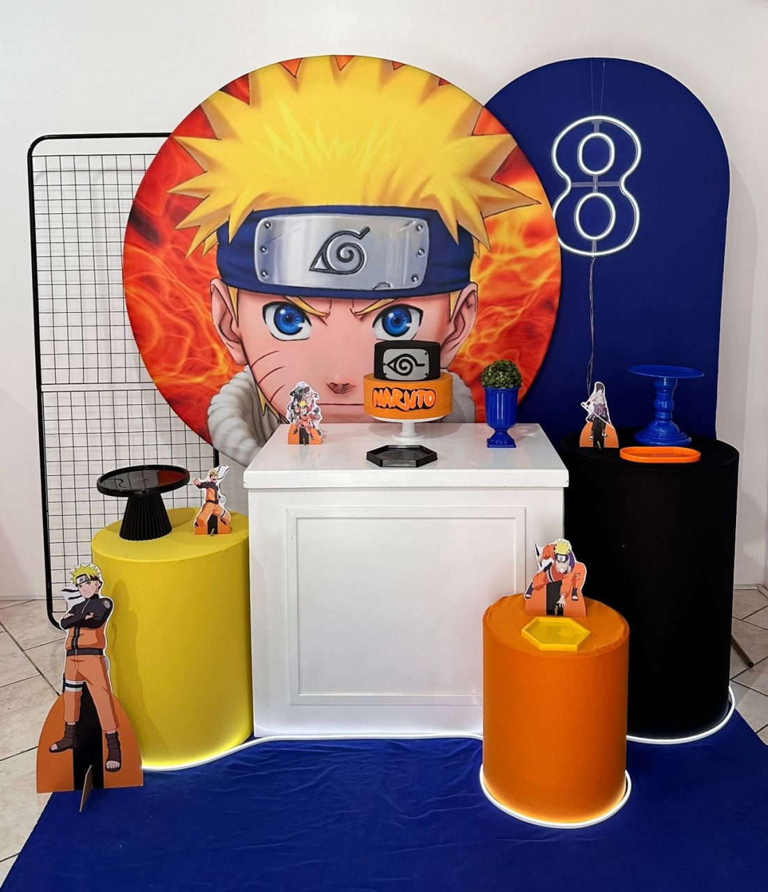 Kit Naruto Com Painel de Grade  - Michi Pegue e Monte