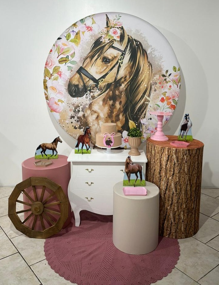 Kit 2 Cavalo Rosa - Michi Pegue e Monte